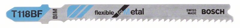 JIGSAW BLADE FOR METAL T 118 BF - SHEET METAL UPTO 6MM SHATTERPROOF